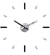 PresenTime & Co 2nd Gen Office/Home DIY Wall Clock, Quiet Sweeping No Ticking, 22 inch, No Drilli...