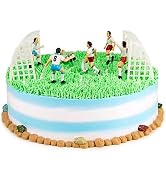 Football/Soccer Toppers for Cake and Cupcakes Set of 9 Attractive Processed Cake Toppers for Spor...