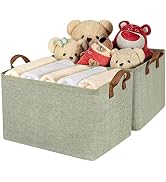 TOPIA HOME Storage Baskets for Shelves with Metal Frame2-Pack, 16.54"L x 12"W x 10.24"H, Unique C...
