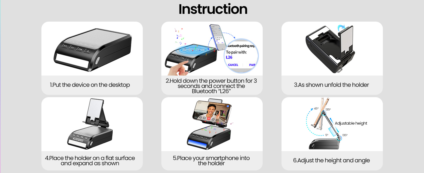 Mobile phone holder desktop holder bluetooth speaker mobile phone holder speaker