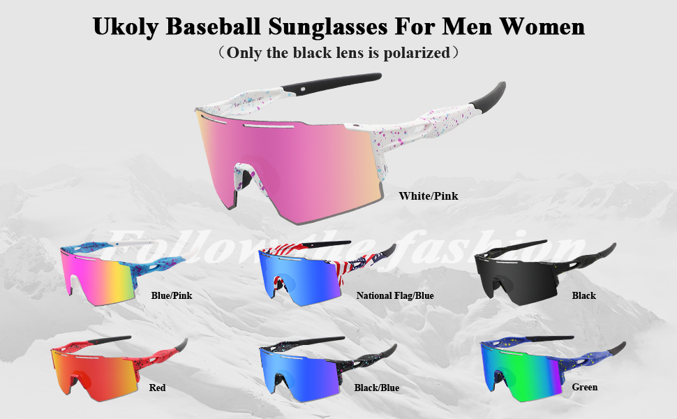 Ukoly sports sunglasses for baseball running cycling