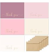 slapaflife Thank You Cards with Envelopes,20 Pack - 4x6 Inches Thank You Notes,Elegant Dusty Pink...
