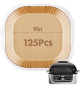 Air Fryer Disposable Paper Liner for Ninja AG301,125 Pcs Air Fryer Liners Disposable Parchment Pa...