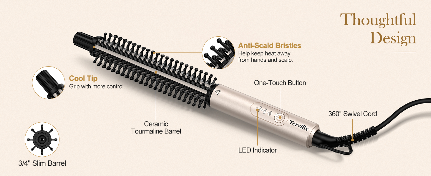 heated brush for short hair