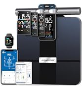 ABLEGRID 8-Electrode Digital Smart Bathroom Scale for Body Weight and Fat Percentage,Full Body Co...