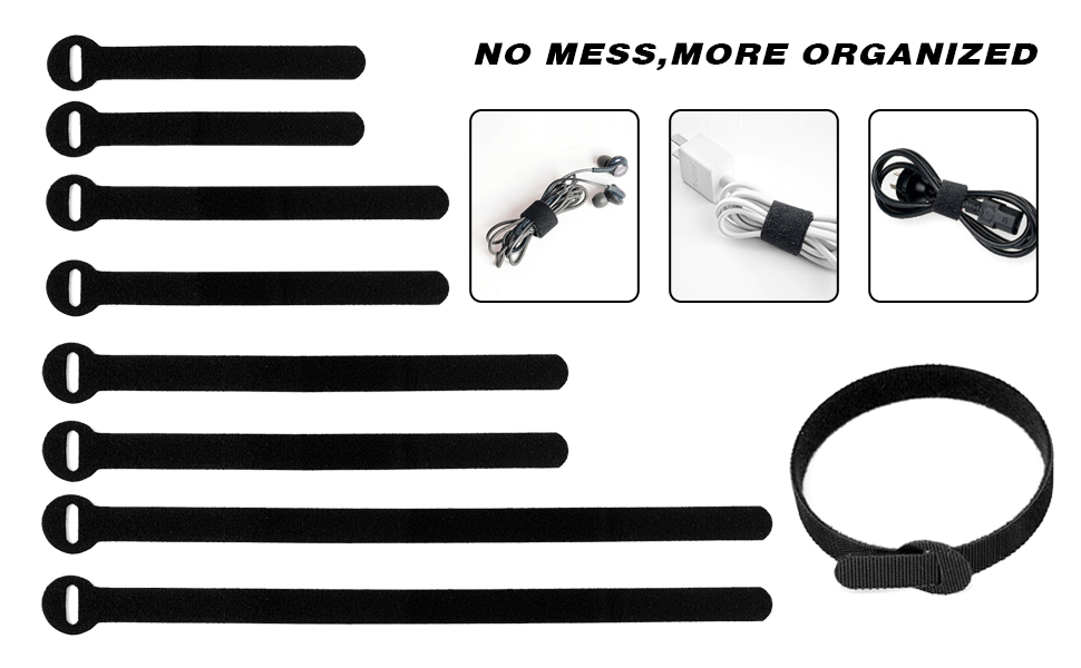 Cable Organizer Cords Management Adjustable Cord Straps