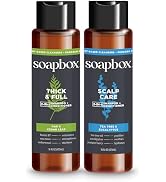 Soapbox Men's Shampoo and Conditioner Variety Duo, One Thick and Full & One Scalp Care, 2 in 1 Fo...