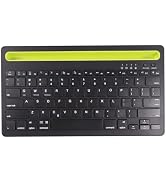 CHUYI Wireless Bluetooth Keyboard with Stand Slot Quiet Slim Multi Device Keyboard for iPad Phone...