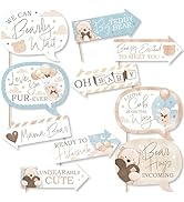 Big Dot of Happiness Funny We Can Bearly Wait - Teddy Bear Baby Shower Photo Booth Props Kit - 10...