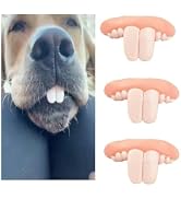 3Pcs White Fake Teeth for Dogs, Funny Dog Teeth Braces, Christmas Costume, Chew Toys, Pet Supplies