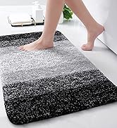 black bath mat