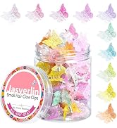 JASVERLIN Butterfly Clips for Hair Sparkly Glitter, Small 90s Y2K Butterflies Mini Cute Hair Claw...