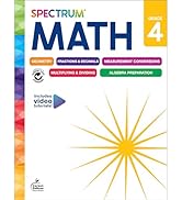 Spectrum 4th Grade Math Workbooks, Mathematics Activity Book for Kids Ages 9-10, Geometry, Fracti...