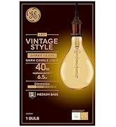 GE Vintage Style LED Light Bulb, 40 Watt, Amber Finish, PS52 Large Pear Shaped Bulb (1 Pack)
