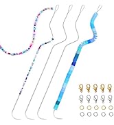 GarfxG Beading Needles Set Includes 4 Pcs Beading Spinning Needles, 100 Pcs Lobster Clasps and 80...
