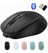 PiMivco Rechargeable Wireless Mouse, Bluetooth Mouse for Laptop/iPad/MacBook Pro/Air,Silent Mouse...