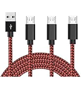 FWCLO Micro USB Cable Android Charger (3Pack, 10FT) Micro USB Charging Cable,Micro Fast Charging ...