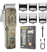 HIENA PRO Professional Hair Clipper for Men, Electric Barber Clippers, Rechargeable Cordless Hair...
