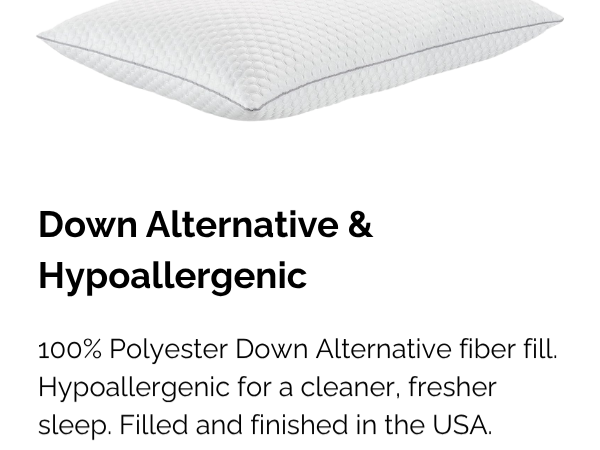 Medium soft pillow, cooling pillow, down alternative pillow, head support pillow, neck support