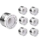 UL-Listed E26 to E12 Adapter, JACKYLED E27 to E12 Light Socket, Medium to Candelabra Screw Bulb S...