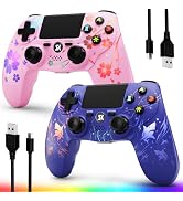 CHENGDAO 2 Pack for PS4 Controller, Wireless Controller for PlayStation 4/Pro/Slim/PC, Adjustable...
