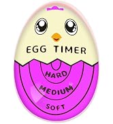 Lasubst Egg Timer for Boiling Eggs that Changes Color When Done, Purple