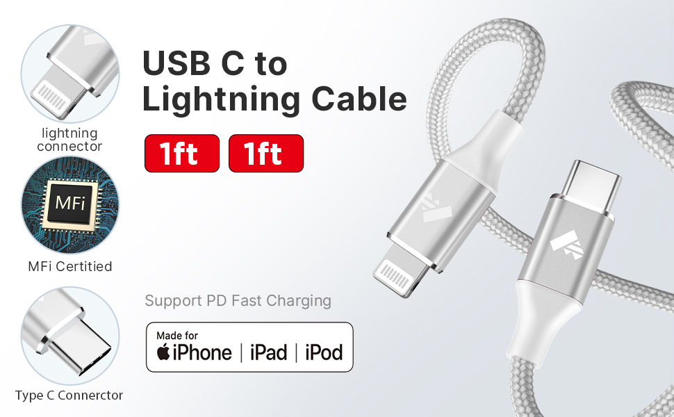 USB C to Lightning Cable