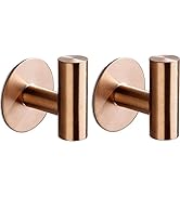 YUET 2 Pcs Bathroom Towel Hook Adhesive,Stick on Metal Coat Hooks Robe Hook SUS 304 Stainless Ste...