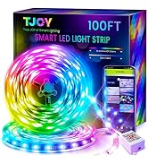 TJOY 100ft Smart Led Strip Lights for Bedroom, Alexa Led Light Strip,5050 RGB Color Changing Musi...