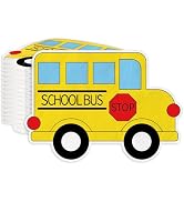 Whaline 100Pcs Back to School Paper Napkin Yellow School Bus Disposable Napkins School Season Lun...