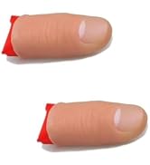 2Pcs Thumb Tip Magic Tricks Fake Thumb Tip Silk Vanish Magic Disappearing Silk Fake Thumb Tip Mag...