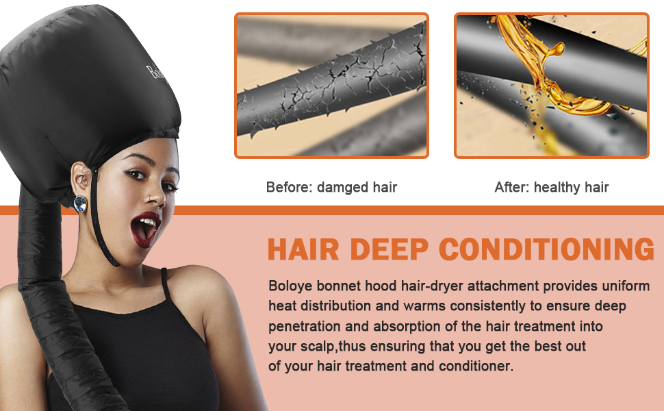 Bonnet Hood Hair Dryer Attachment Adjustable