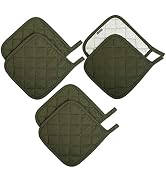 100% Cotton Potholders Kitchen Everyday Basic Terry Pot Holder Heat Resistant Large Coaster Hot P...