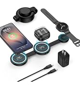 3 in 1 Wireless Charging Station Charger Pad for Samsung Multiple Devices | 18W Foldable Travel M...