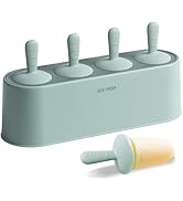 Popsicle Mold Set 4 Pieces Homemade Silicone Popsicle Maker Easy Release Ice Cream Molds Reusable...