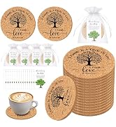 50 Sets Family Reunion Favors Include A Family is a Circle of Love Cork Coaster Family Absorbent ...