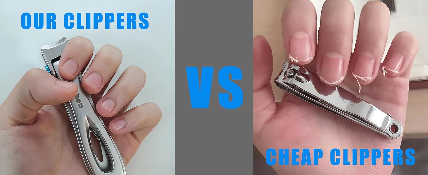 sharp stainless steel nail clippers for seniors