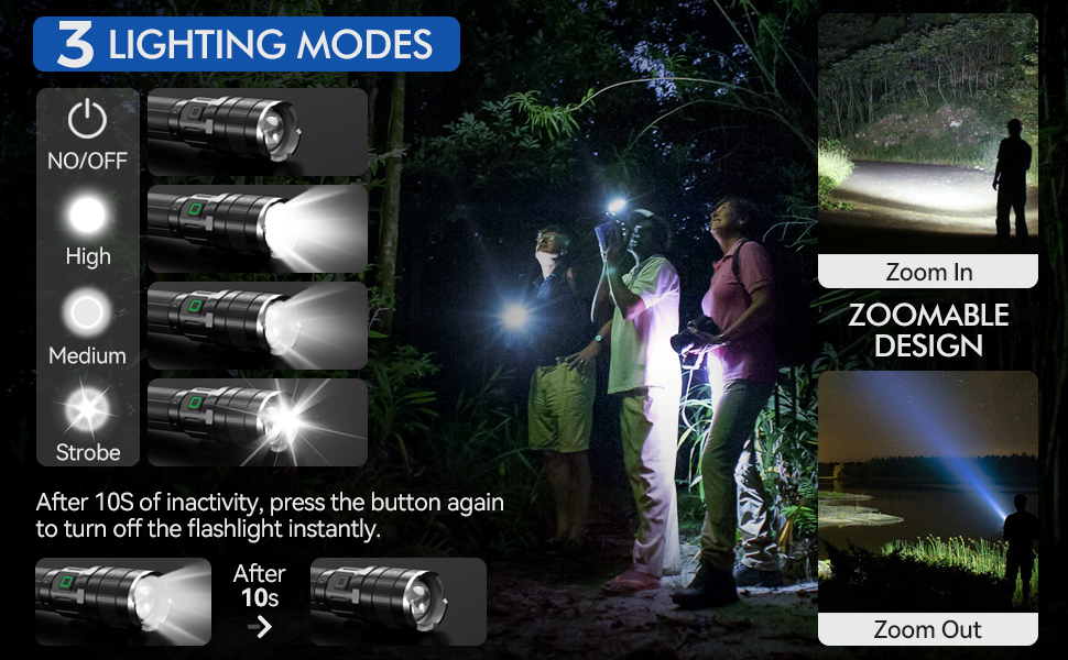led flashlight rechargeable