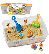 Creativity for Kids Sensory Bin: Construction Zone Playset - Preschool Learning Activities, Excav...