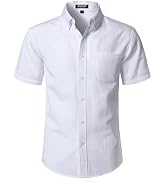 JEMITOP Men's Classic Lightweight Oxford Button Down Shirts Business Casual Slim Fit Short Sleeve...