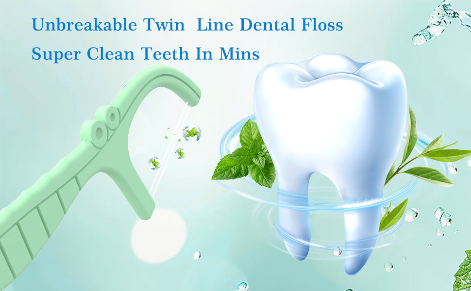 mint twin line floss picks