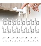 Inaya 16-Pack Cabinet Locks (Standard Length), Child Safety Latches - Baby Proofing Cabinets and ...