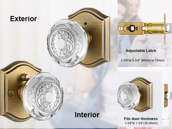 glass door knobs