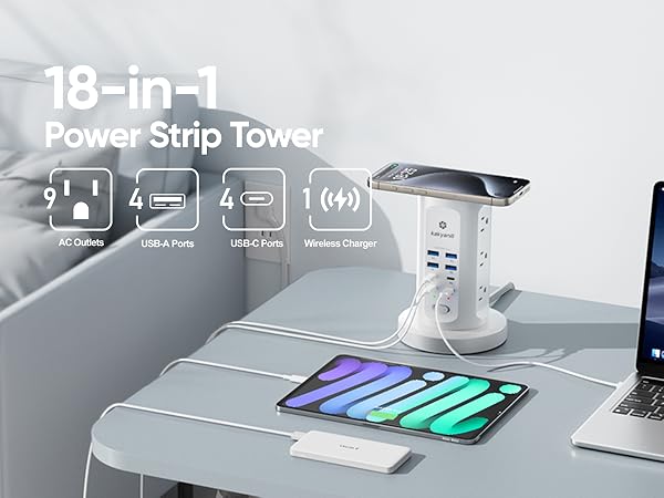 18-in-1 Power Strip Tower