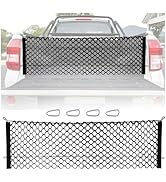 49" x 15.7" Truck Bed Organizer,Elastic Shrink Truck Cargo Net with 4 Metal Hooks Keep Truck Inte...