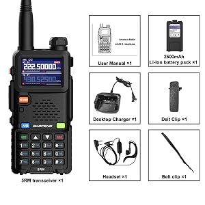 BAOFENG 5RM 10W Ham Radio Multi-Band Two Way Radio NOAA Weather Receiver Handheld Walkie Talkies