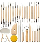 30 Pcs Clay Tools & Pottery Tools Kit, Professional Polymer Clay Sculpting Tools for Air Dry Clay...