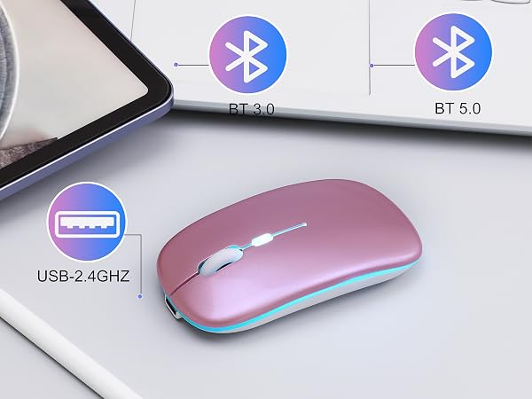 AZTZATZ Wireless Bluetooth Mouse Rechargeable