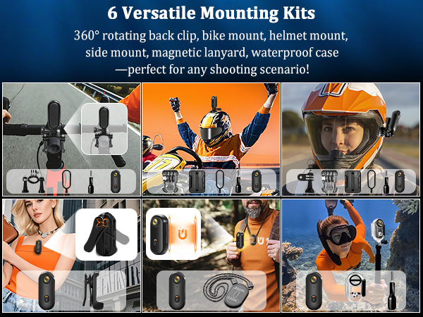 Video Camera 4K,Thumb Size Snap Cam with Waterproof Case,Mini Camera WiFi, Mini Body Camera