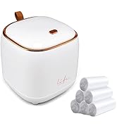 Mini Trash Can 1.6L/0.4 Gallon with Trash Bags 180pcs, Tiny Small Desktop Trash Bin with Lid, Cou...